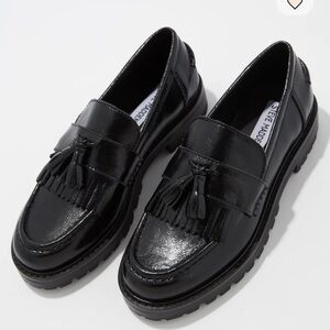 NWOT Steve Madden chunky sole black tassel Minka loafers sz 10